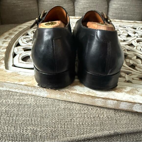Salvatore Ferragamo Black Leather Buckle Shoes Men’s 9 E Wide main image 6